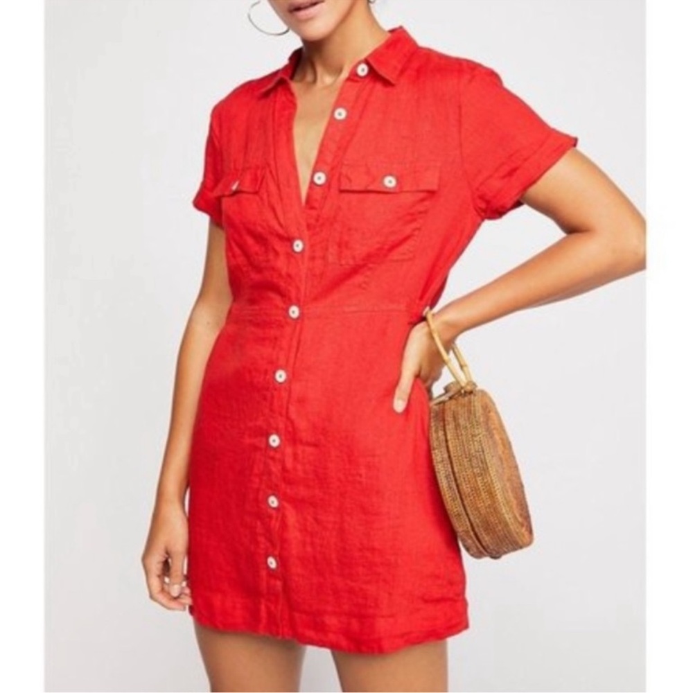 Free People Red Mini Dress